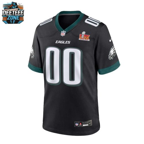 Philadelphia Eagles 2025 Jersey Custom Name and Number (Black)