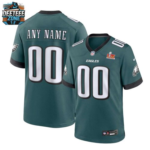 Philadelphia Eagles 2025 Jersey Custom Name and Number (Green)