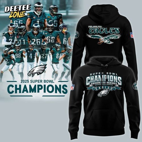 Philadelphia Eagles 2025 Super Bowl Champions Premium Limited Pullover Hoodie