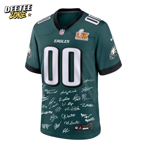 Philadelphia Eagles Champions Super Bowl 2025 Jersey SIGNATURE CUSTOM NAME NUMBER Limited Editions V1