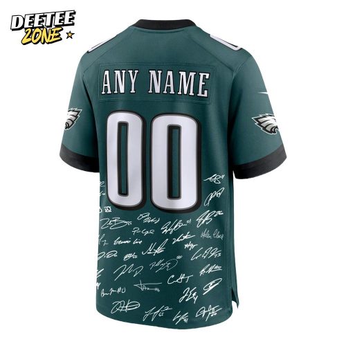 Philadelphia Eagles Champions Super Bowl 2025 Jersey SIGNATURE CUSTOM NAME NUMBER Limited Editions V1