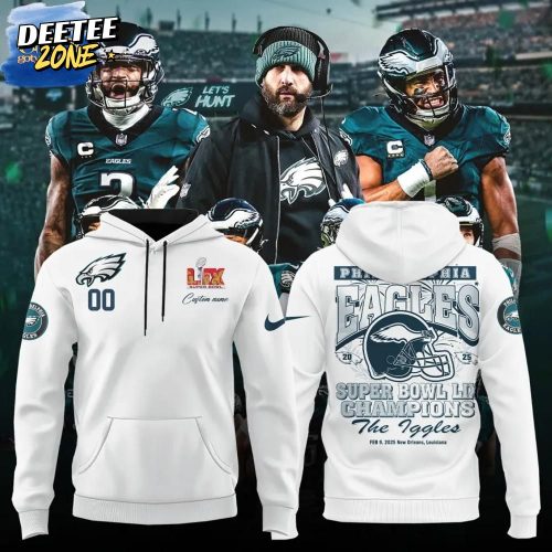 Philadelphia Eagles Champions Super Bowl LIX Limited Edition White Hoodie