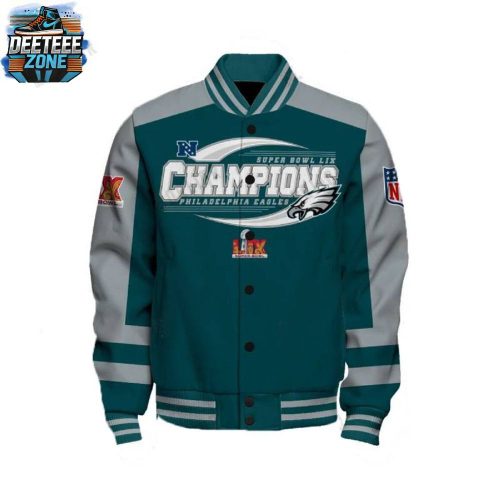 Philadelphia Eagles Super Bowl LIX Champions 2025 3D Baseball Jacket – V04 Limited Edition