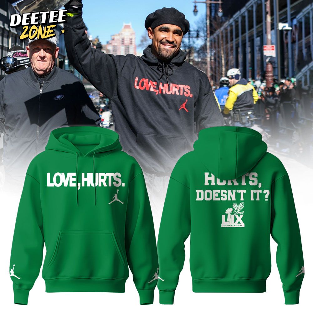 Philadelphia Eagles x Love Hurts Hoodie 2025 V2 Philadelphia Eagles x Love Hurts Hoodie 2025 V2