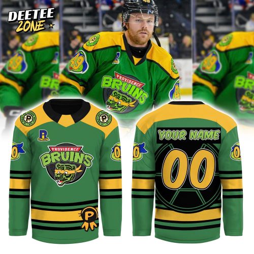 Providence Bruins Turtle Powered RI Comic Special Hockey Jersey V2