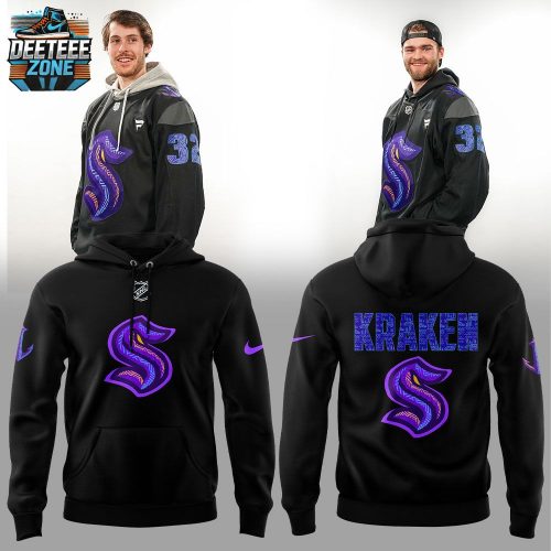 Seattle Kraken Black Hockey History Night Hoodie