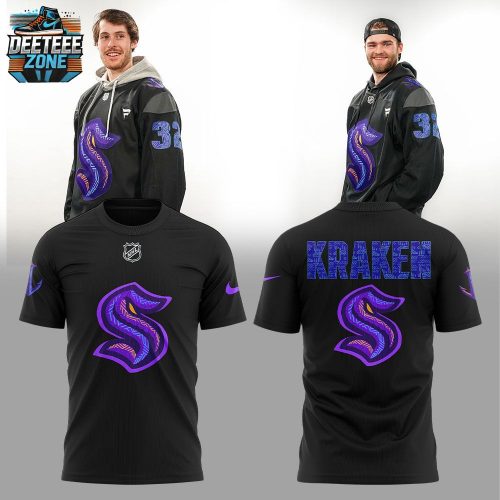 Seattle Kraken Black Hockey History Night T-shirt