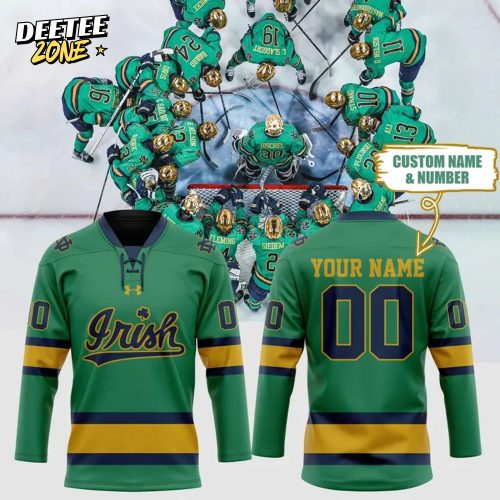 Special 2025 Green Notre Dame Hockey Jersey