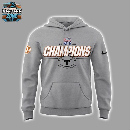 Texas Longhorns 2025 Peach Bowl Gray Hoodie