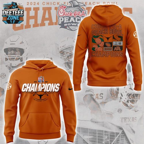 Texas Longhorns 2025 Peach Bowl Orange Hoodie