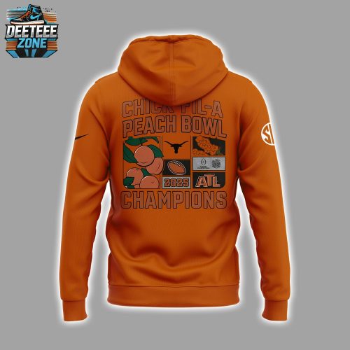 Texas Longhorns 2025 Peach Bowl Orange Hoodie