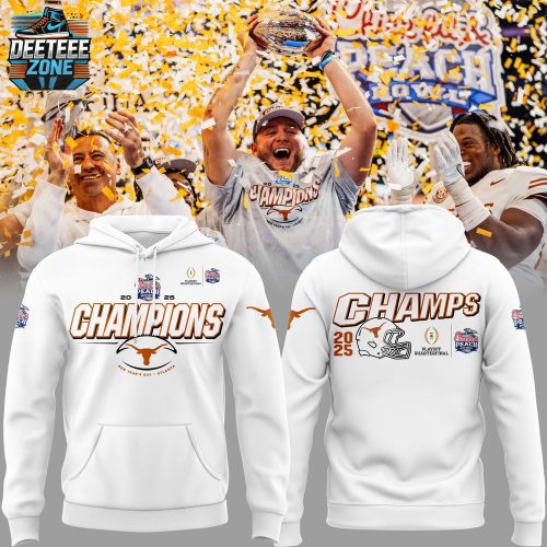 Texas Longhorns 2025 Peach Bowl White Hoodie