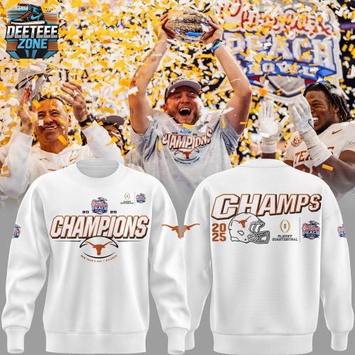 Texas Longhorns 2025 Peach Bowl White Sweatshirt