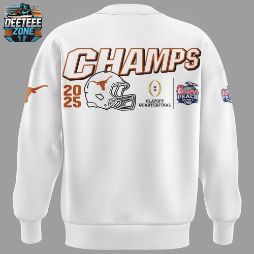 Texas Longhorns 2025 Peach Bowl White Sweatshirt