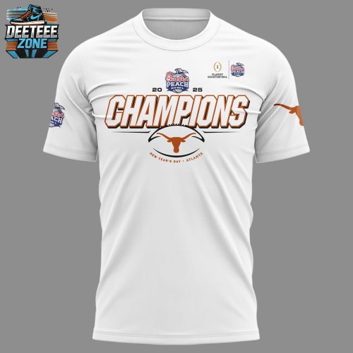 Texas Longhorns 2025 Peach Bowl White Tee