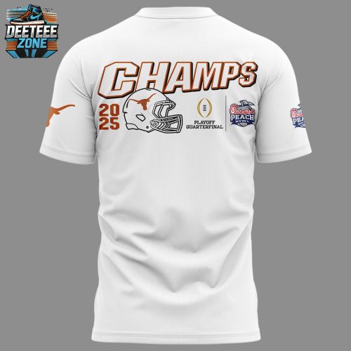 Texas Longhorns 2025 Peach Bowl White Tee