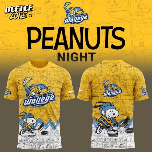 Toledo Walleye Anniversary of Peanuts T-shirt