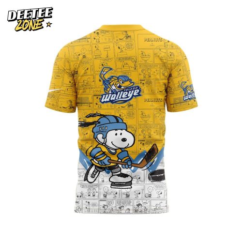 Toledo Walleye Anniversary of Peanuts T-shirt