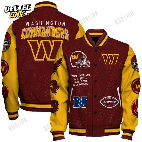 Washington Commanders National Football League Conquer Every Field Unisex Varsity Jacket