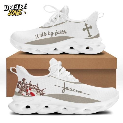 White Jesus Walk By Faith Christian Max Soul Shoes