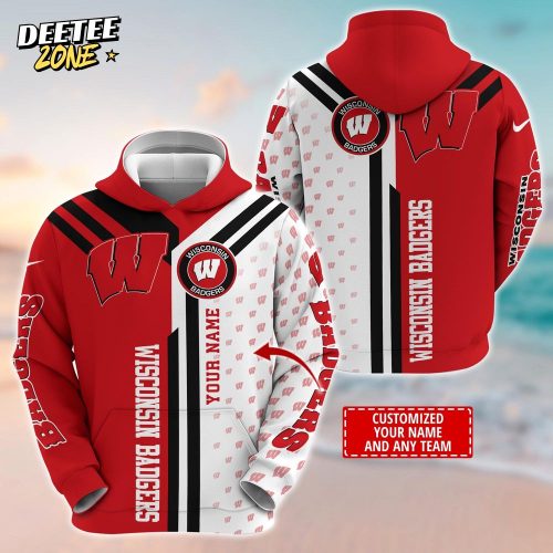 Wisconsin Badgers Customized 3D Hoodie