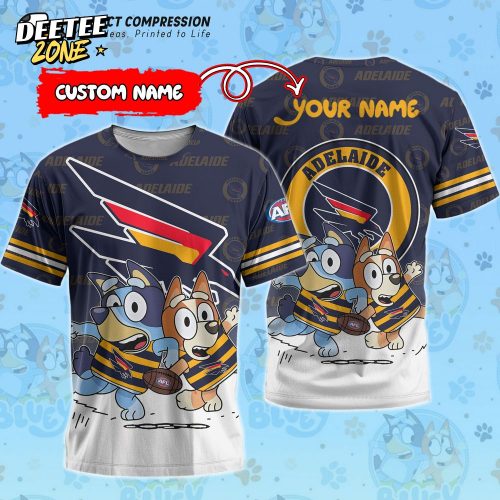 AFL Adelaide Crows And Bluey Personalized Tshirt – New 2025