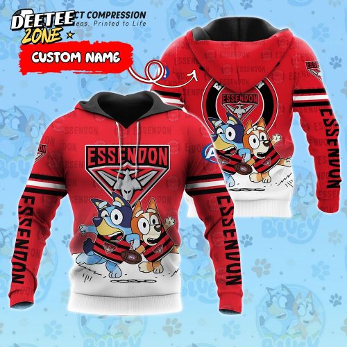 AFL Essendon Bombers And Bluey Personalized Hoodie – New 2025