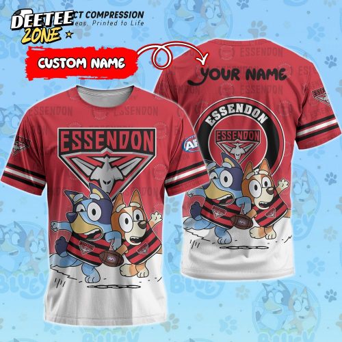 AFL Essendon Bombers And Bluey Personalized Tshirt – New 2025