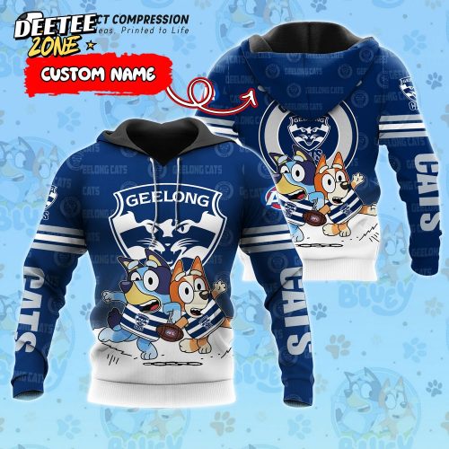 AFL Geelong Cats And Bluey Personalized Hoodie – New 2025