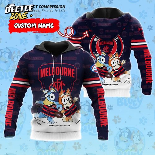 AFL Melbourne Demons And Bluey Personalized Hoodie – New 2025