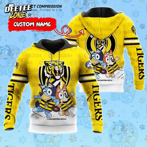 AFL Richmond Tigers And Bluey Personalized Hoodie – New 2025