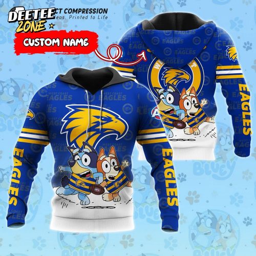 AFL West Coast Eagles And Bluey Personalized Hoodie – New 2025