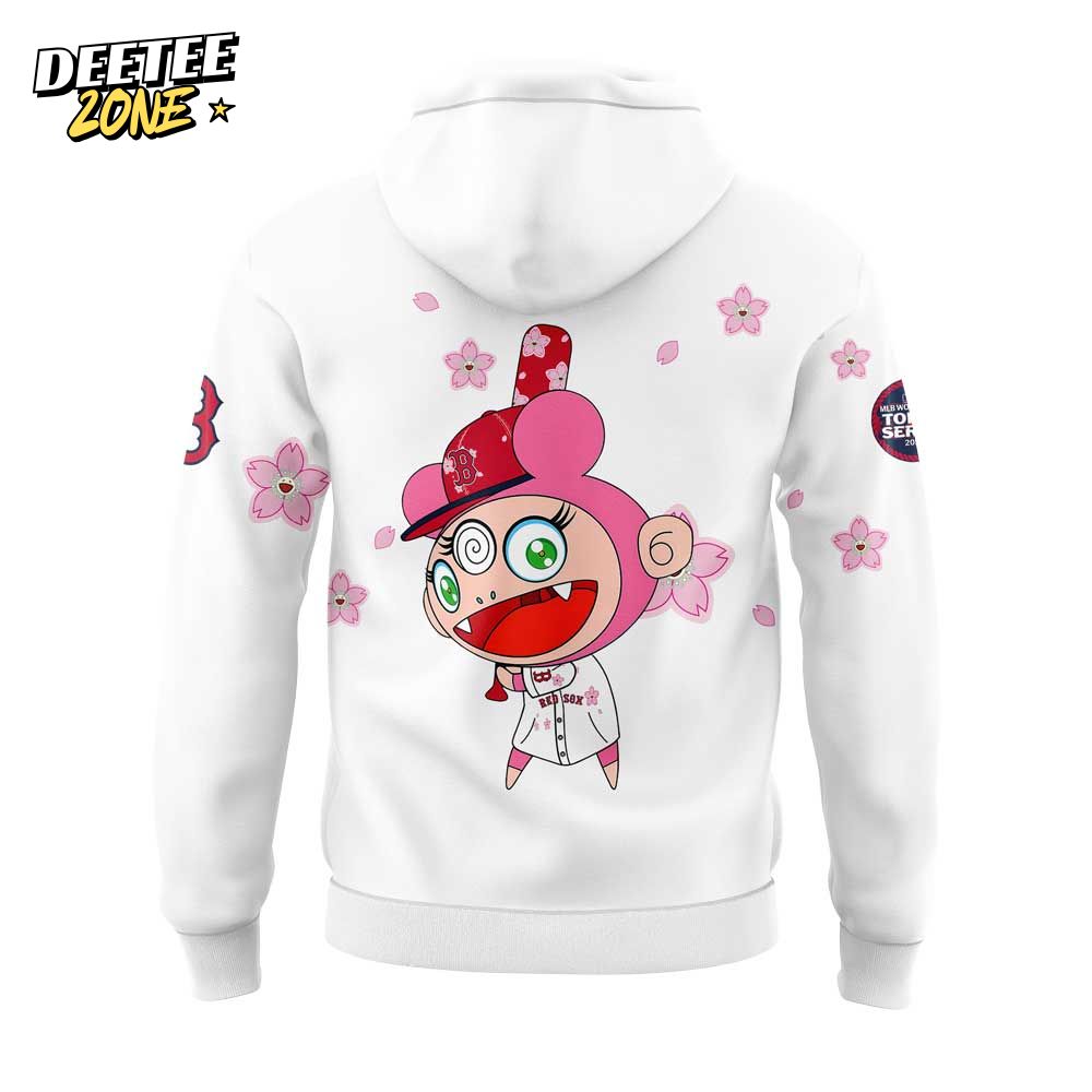 Boston Red Sox Takashi Murakami x MLB World Tour Tokyo Series White Hoodie Boston Red Sox Takashi Murakami x MLB World Tour Tokyo Series White Hoodie