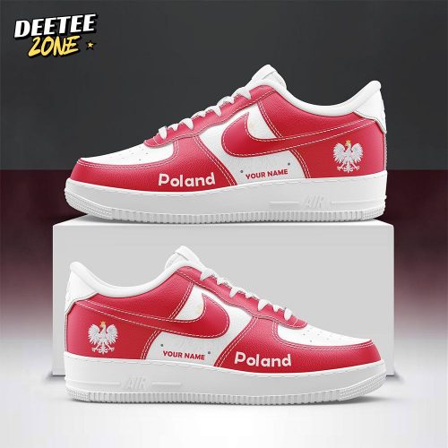 Customize Poland Flag & Coat of Arms AF1 Sneakers – National Pride Edition