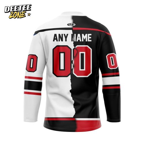 ECHL Adirondack Thunder Personalized Mix Design Lace-Up Hockey Jersey