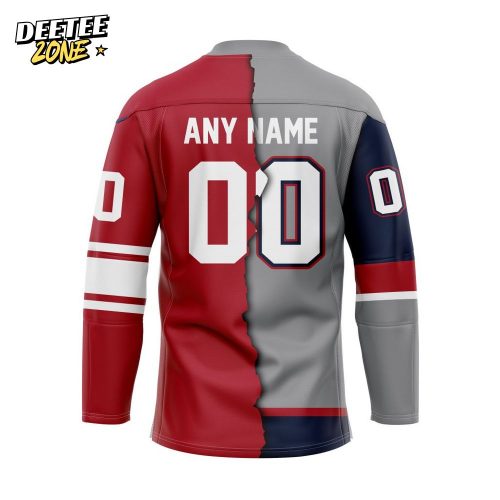 ECHL Allen Americans Personalized Mix Design Lace-Up Hockey Jersey