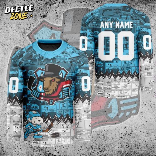 ECHL Bloomington Bison Peanuts 75th Anniversary Premium Hockey Jersey