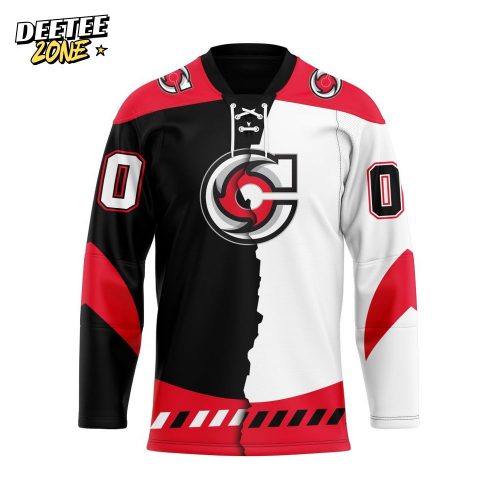 ECHL Cincinnati Cyclones Personalized Mix Design Lace-Up Hockey Jersey