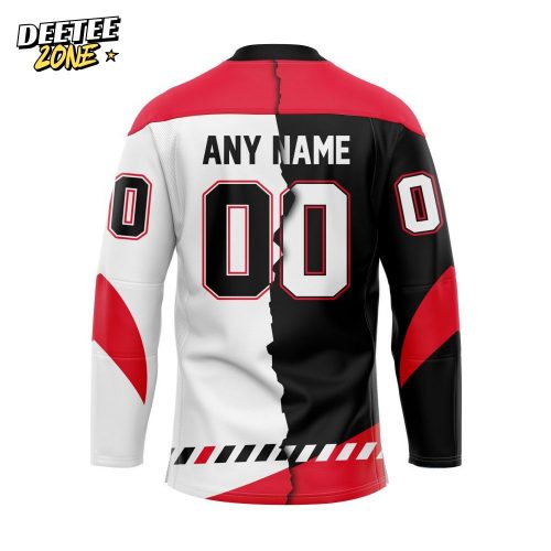 ECHL Cincinnati Cyclones Personalized Mix Design Lace-Up Hockey Jersey