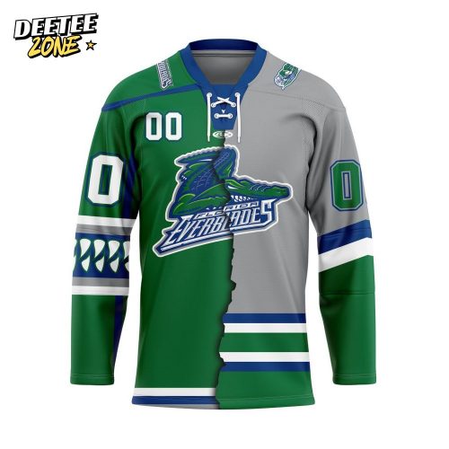 ECHL Florida Everblades Personalized Mix Design Lace-Up Hockey Jersey