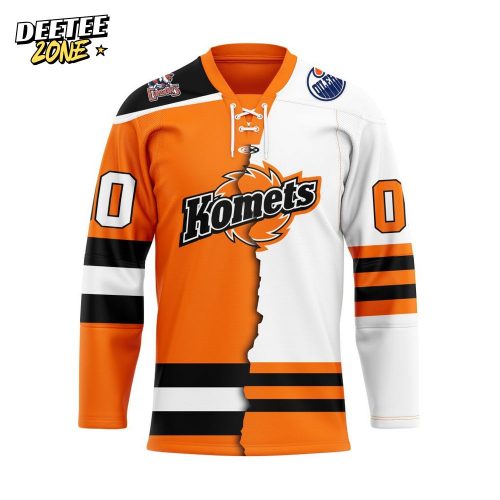 ECHL Fort Wayne Komets Personalized Mix Design Lace-Up Hockey Jersey