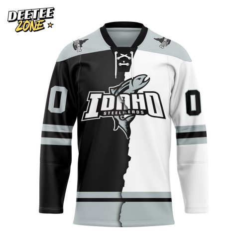 ECHL Idaho Steelheads Personalized Mix Design Lace-Up Hockey Jersey