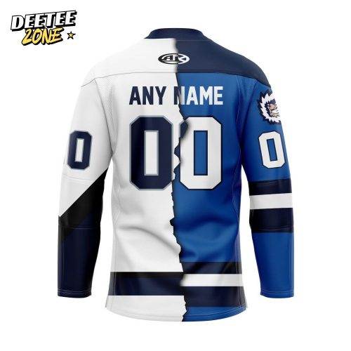 ECHL Jacksonville Icemen Personalized Mix Design Lace-Up Hockey Jersey