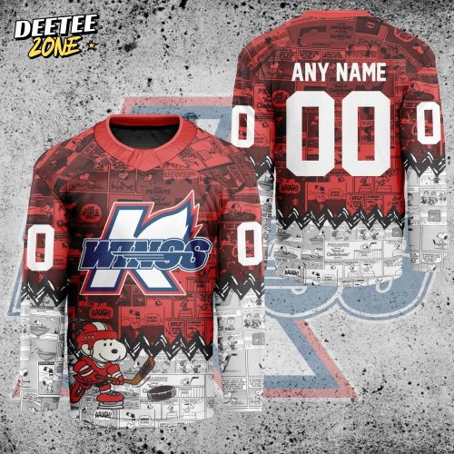 ECHL Kalamazoo Wings Peanuts 75th Anniversary Premium Hockey Jersey