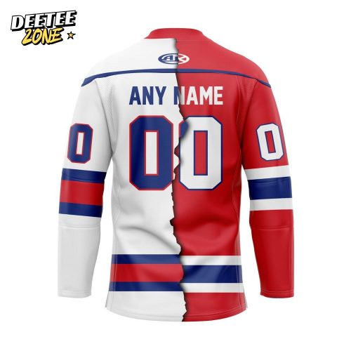 ECHL Kalamazoo Wings Personalized Mix Design Lace-Up Hockey Jersey