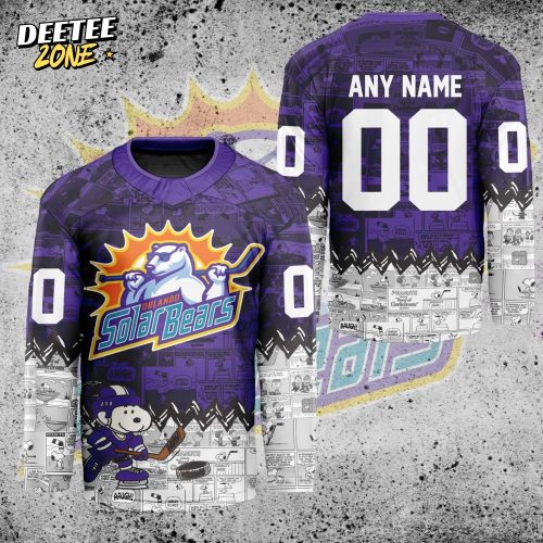 ECHL Orlando Solar Bears Peanuts 75th Anniversary Premium Hockey Jersey