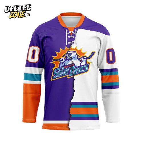 ECHL Orlando Solar Bears Personalized Mix Design Lace-Up Hockey Jersey