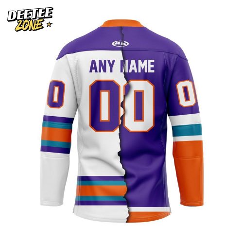 ECHL Orlando Solar Bears Personalized Mix Design Lace-Up Hockey Jersey