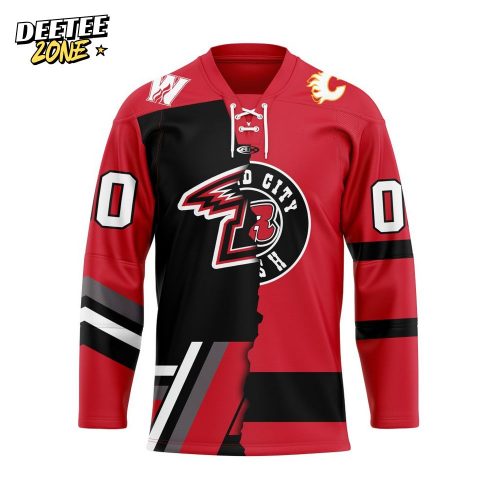 ECHL Rapid City Rush Personalized Mix Design Lace-Up Hockey Jersey