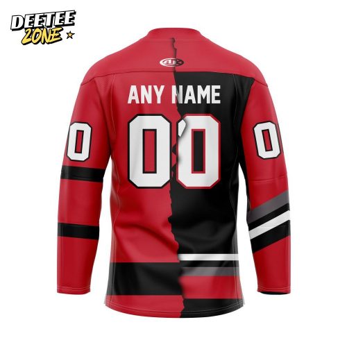 ECHL Rapid City Rush Personalized Mix Design Lace-Up Hockey Jersey